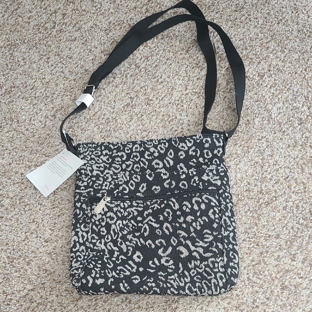 Thirty-One Black and White Crossbody Bag